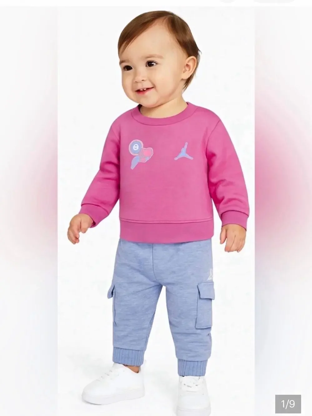 NIKE JORDAN JUMPMAN | toddler fleece glitter logo sweatsuit 2pc. Set | 2T